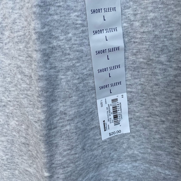 NWT! Sparkly cocktail design gray tee - Picture 5 of 5